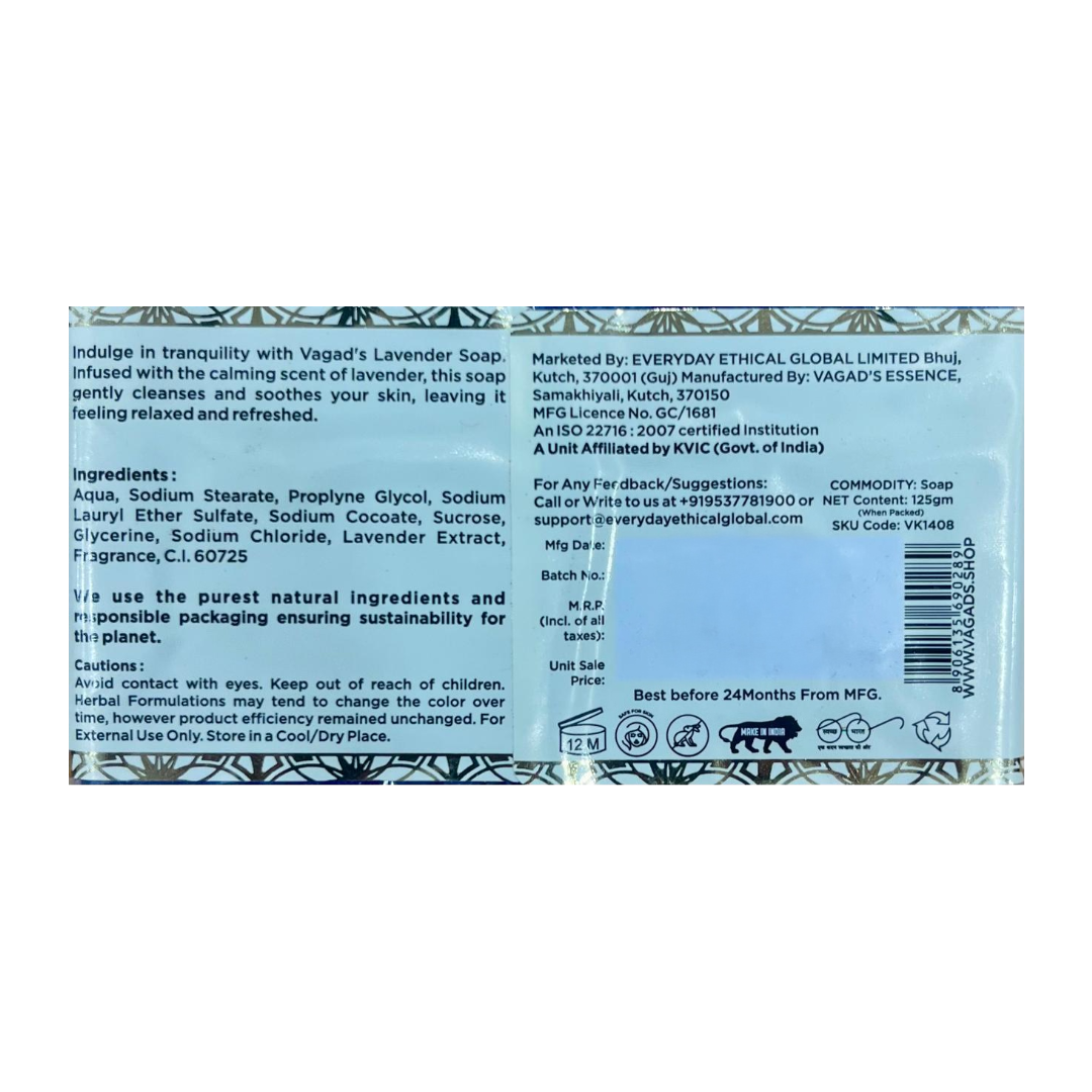 Vagads Herbal Lavender Soap - Balaji Grand Bazar